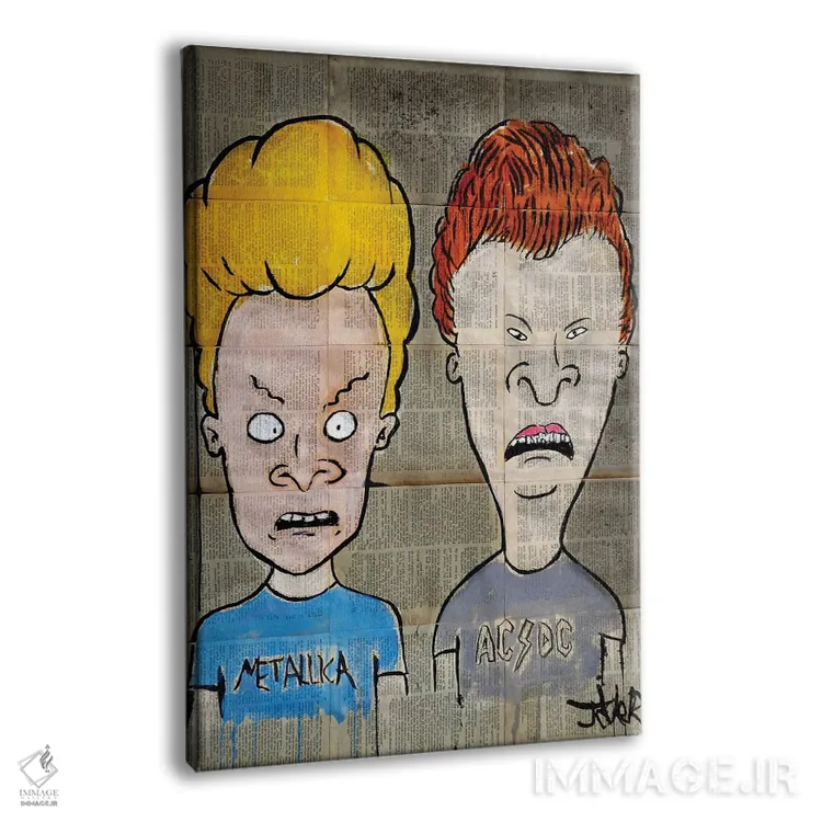 تابلو دکوراتیو بیویس و بات هد اثر لوی جوور - نمای پرسپکتیو محصول