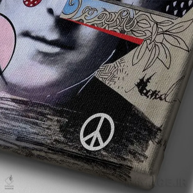 تابلو دکوراتیو اگر تلاش کنی آسان است اثر لوی جوور - نمای نزدیک بافت بوم