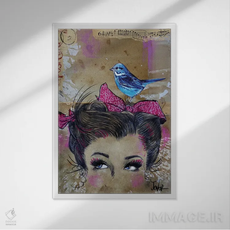 تابلو دکوراتیو دیدار در آنجا اثر لوی جوور - نمای قابدار سفید