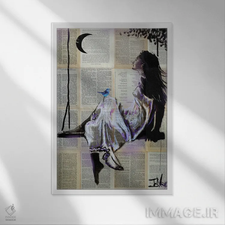 تابلو دکوراتیو نوعی سرخوشی اثر لوی جوور - نمای قابدار سفید