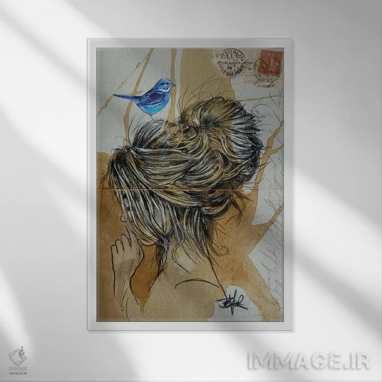 تابلو دکوراتیو تفکر نهایی اثر لوی جوور - نمای قابدار سفید