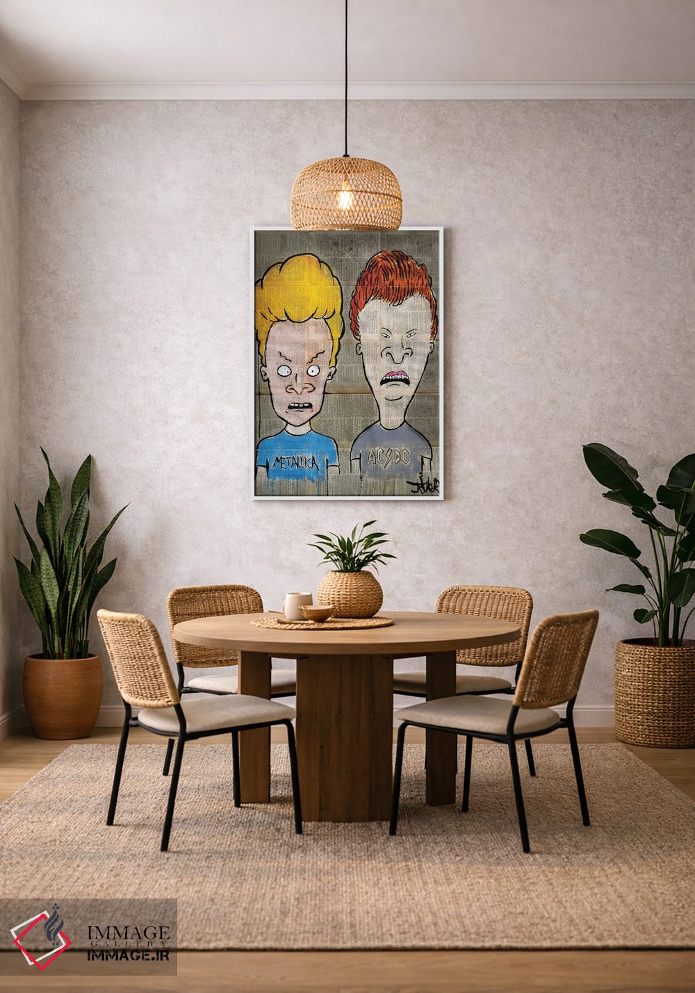 تابلو دکوراتیو بیویس و بات هد اثر لوی جوور - D3W