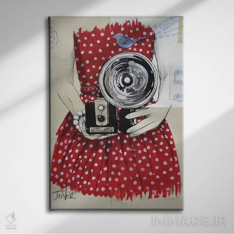 تابلو دکوراتیو فلش اثر لوی جوور - نمای روبهرو روی دیوار