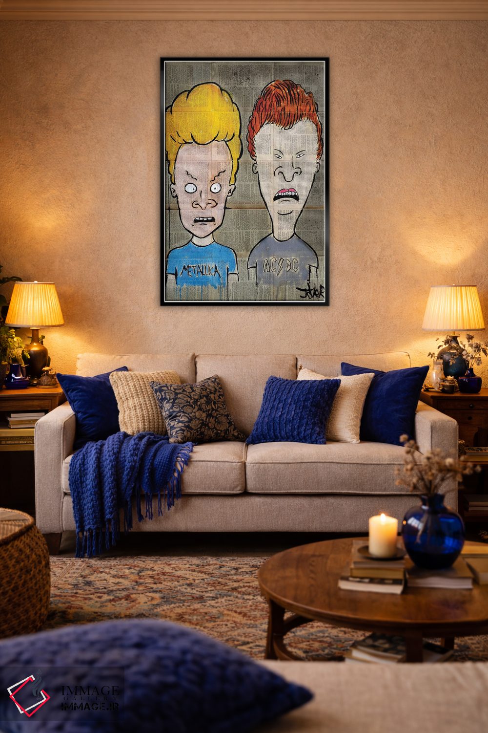 تابلو دکوراتیو بیویس و بات هد اثر لوی جوور - D4B