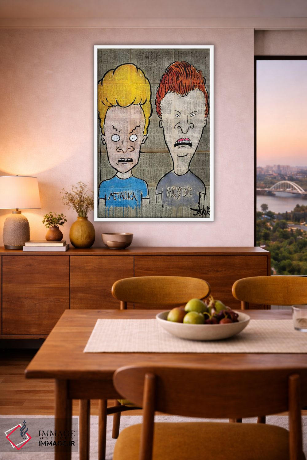 تابلو دکوراتیو بیویس و بات هد اثر لوی جوور - D6W