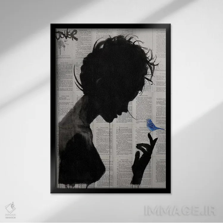 تابلو دکوراتیو شاعرانه اثر لوی جوور - نمای قابدار مشکی
