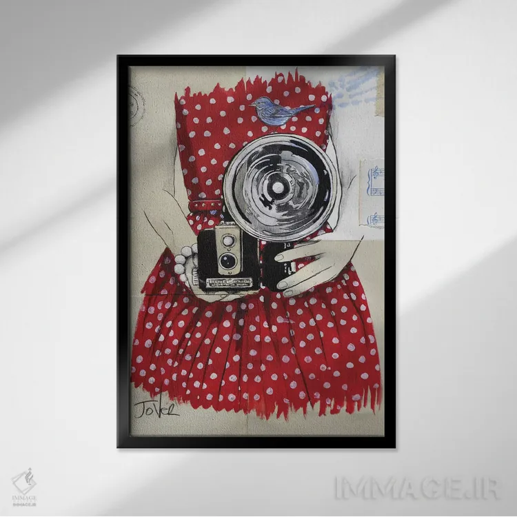 تابلو دکوراتیو فلش اثر لوی جوور - نمای قابدار مشکی