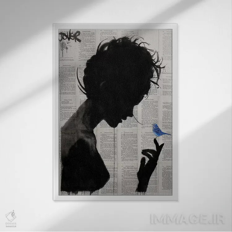 تابلو دکوراتیو شاعرانه اثر لوی جوور - نمای قابدار سفید