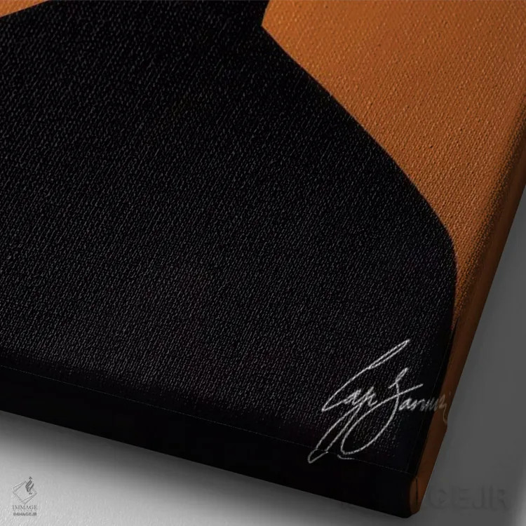 تابلو دکوراتیو هیچ کجا اثر لاژی سنوسی - نمای نزدیک بافت بوم