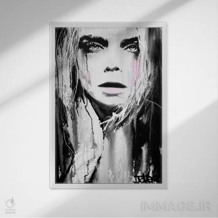 تابلو دکوراتیو اشاره اثر لوی جوور - نمای قابدار سفید