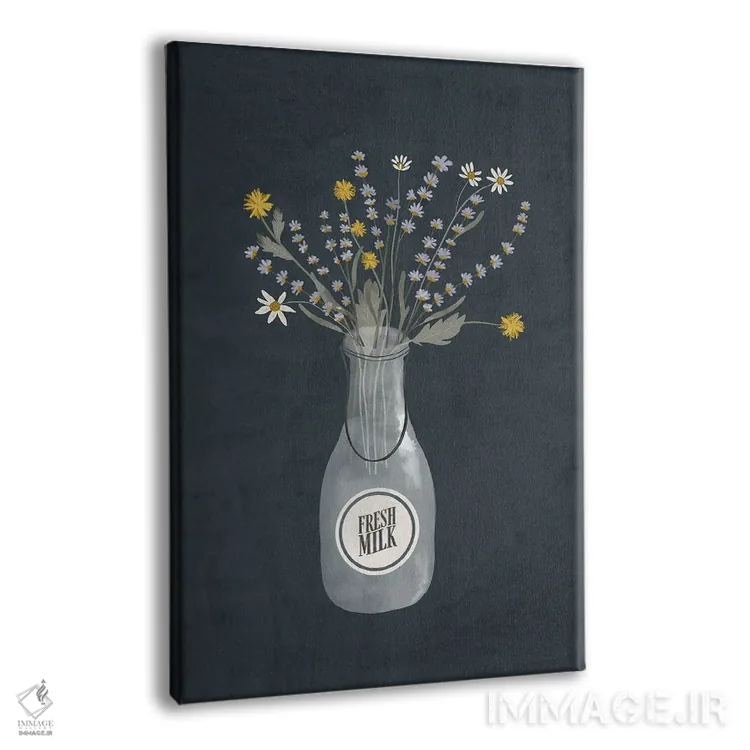 تابلو مدرن گل های مزرعه اثر لورا کونیندیک - نمای پرسپکتیو محصول