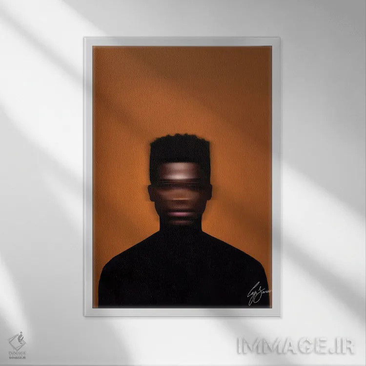 تابلو دکوراتیو هیچ کجا اثر لاژی سنوسی - نمای قابدار سفید