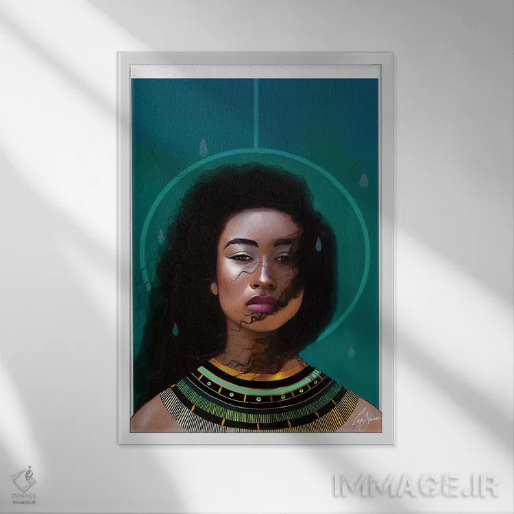 تابلو دکوراتیو ملکه اثر لاژی سنوسی - نمای قابدار سفید