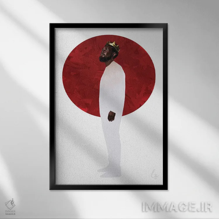 تابلو دکوراتیو تاج اثر لاژی سنوسی - نمای قابدار مشکی