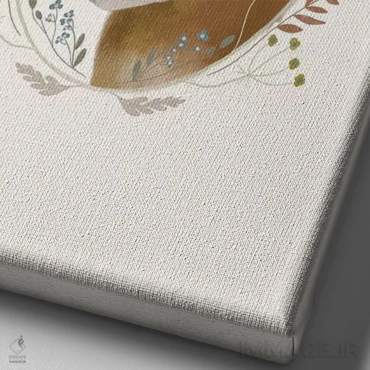 تابلو مدرن گاو روستایی شماره ۱ اثر لورا کونیندیک - نمای نزدیک بافت بوم