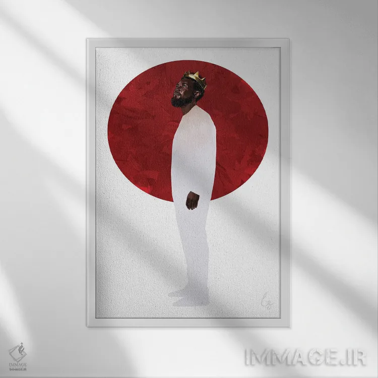 تابلو دکوراتیو تاج اثر لاژی سنوسی - نمای قابدار سفید