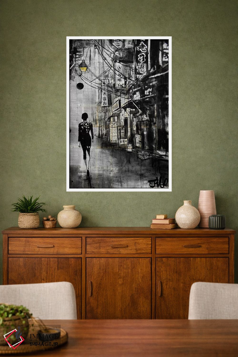 تابلو دکوراتیو گشت وگذار در محله چینی ها اثر لوی جوور - D1W