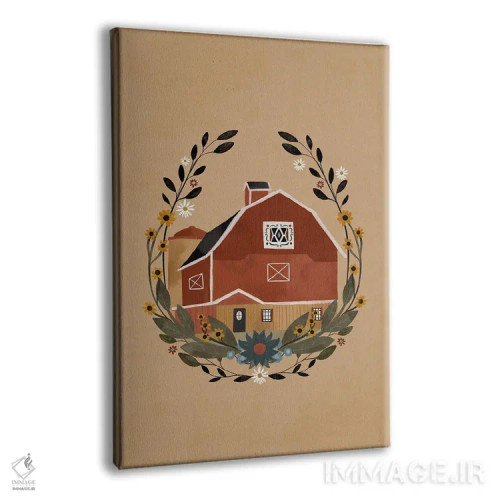 تابلو دکوراتیو انبار روستایی اثر لورا کونیندیک - نمای پرسپکتیو محصول