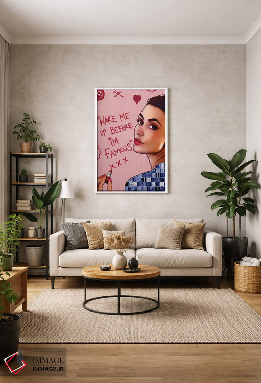 تابلو دکوراتیو قبل از اینکه مشهور شوم بیدارم کن اثر لاژی سنوسی - D1W