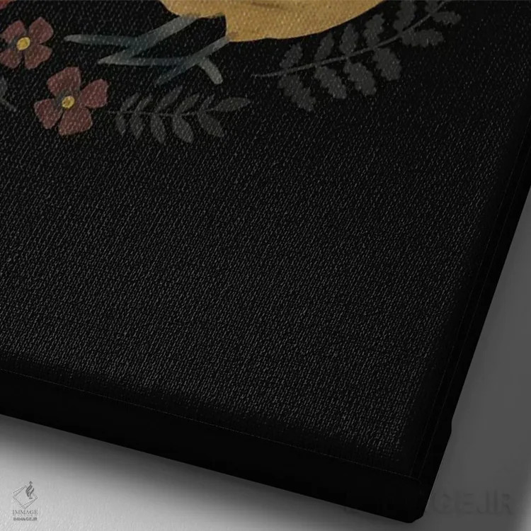 تابلو مدرن مرغ روستایی شماره ۱ اثر لورا کونیندیک - نمای نزدیک بافت بوم