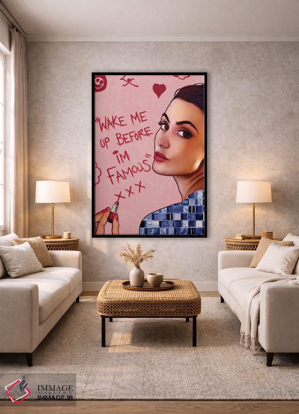 تابلو دکوراتیو قبل از اینکه مشهور شوم بیدارم کن اثر لاژی سنوسی - D2B