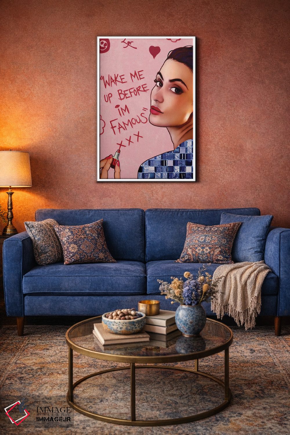 تابلو دکوراتیو قبل از اینکه مشهور شوم بیدارم کن اثر لاژی سنوسی - D3W