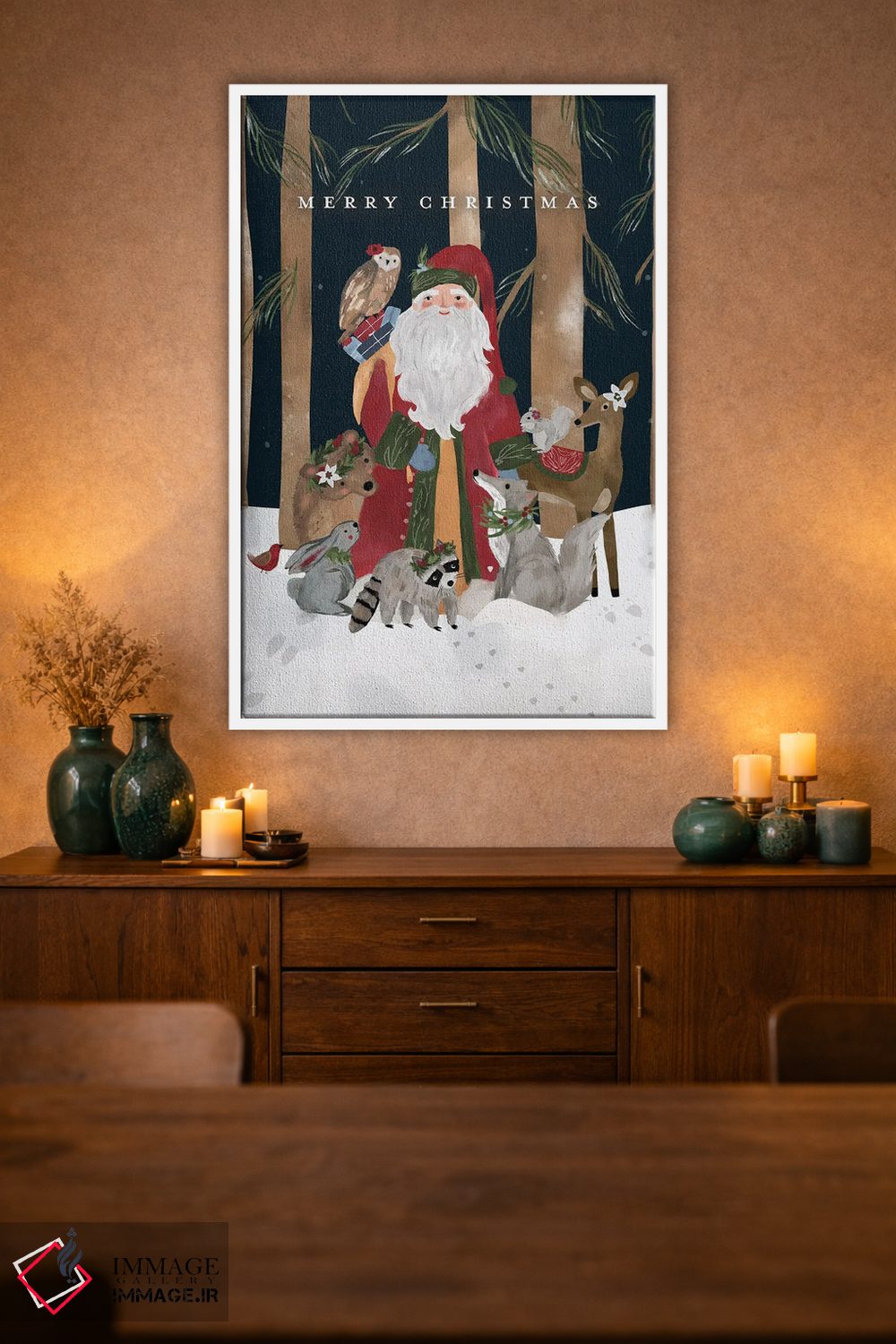 تابلو دکوراتیو کریسمس مبارک اثر لورا کونیندیک - D1W