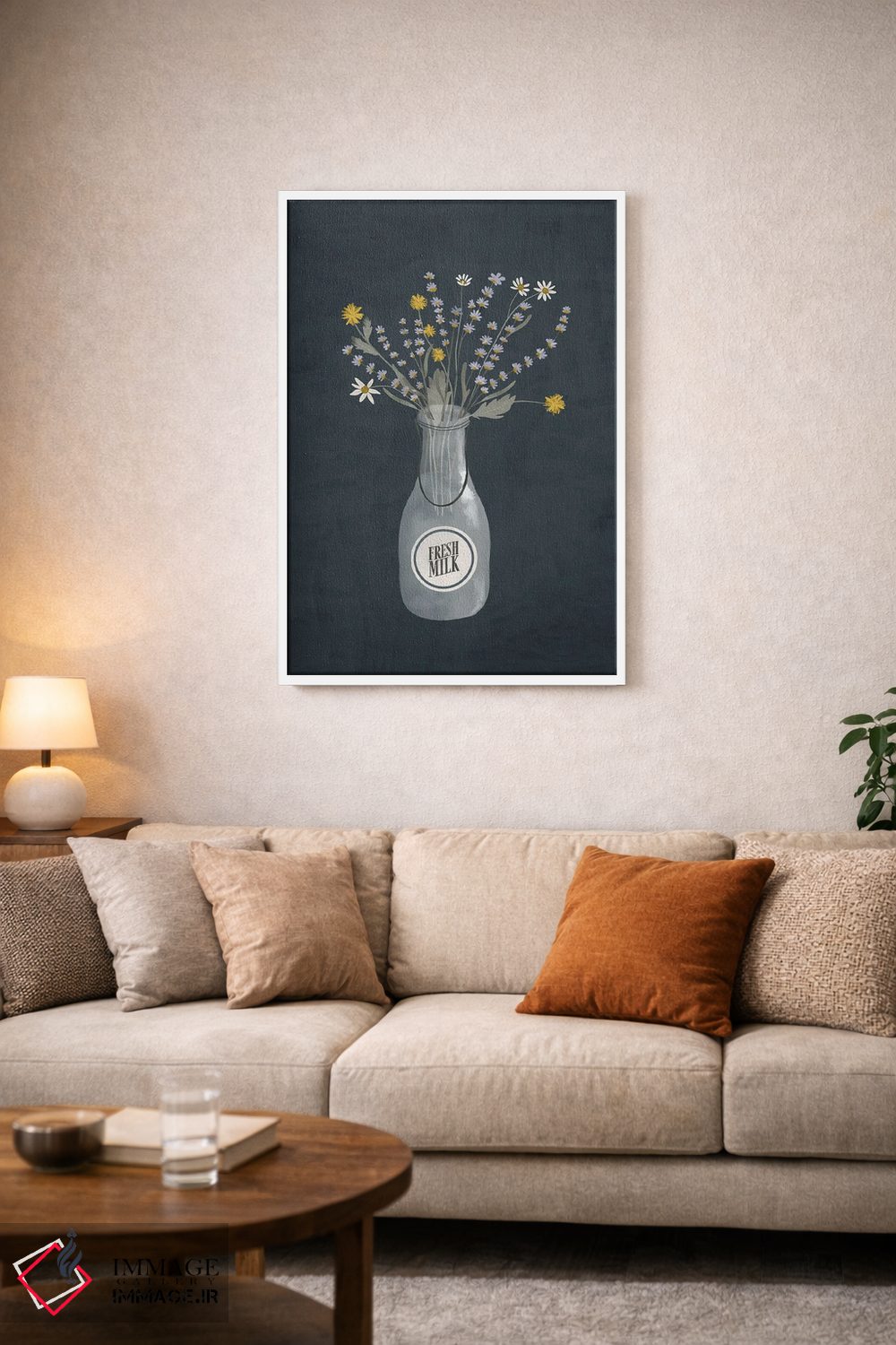 تابلو مدرن گل های مزرعه اثر لورا کونیندیک - D3W