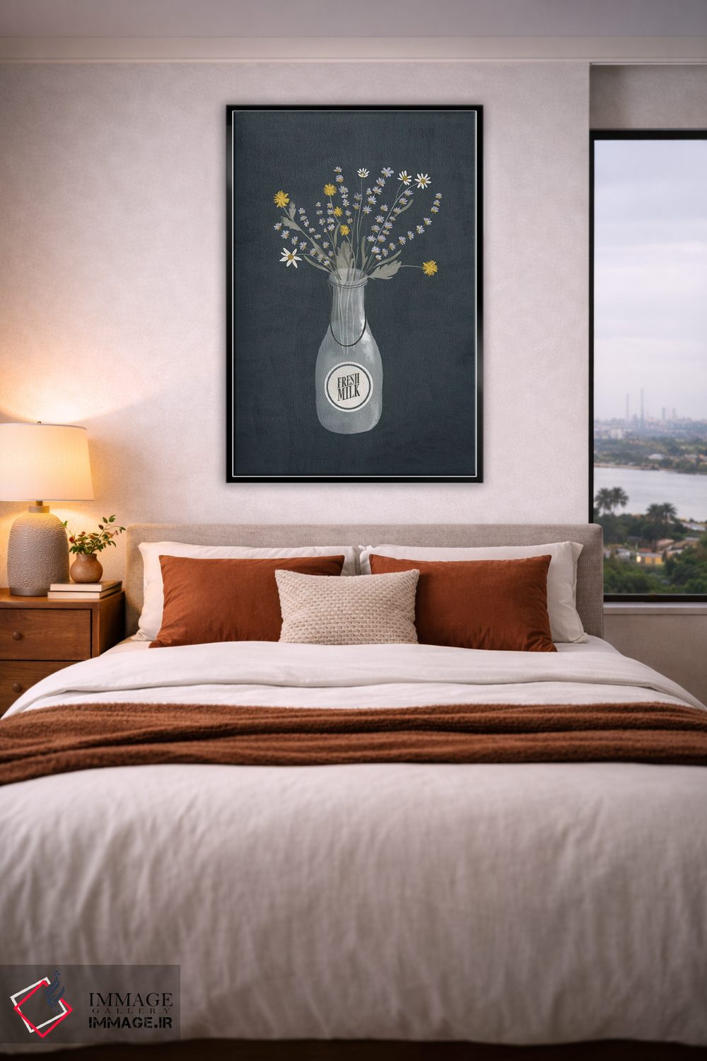 تابلو مدرن گل های مزرعه اثر لورا کونیندیک - D5B