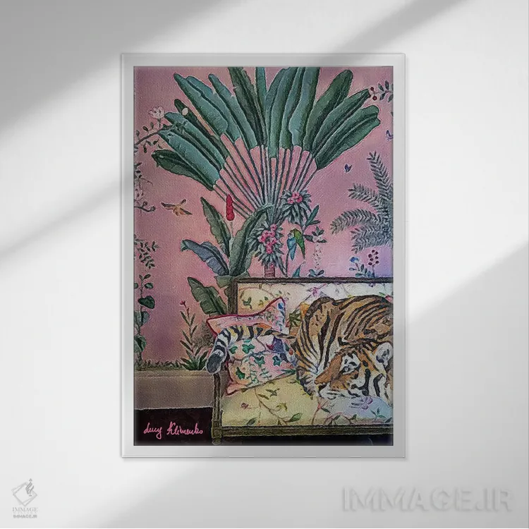 تابلو دکوراتیو خیال پردازی اثر لوسی کلیمنکو - نمای قابدار سفید