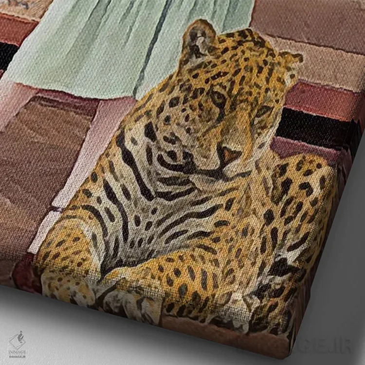 تابلو دکوراتیو عکس خانوادگی اثر لوسی کلیمنکو - نمای نزدیک بافت بوم