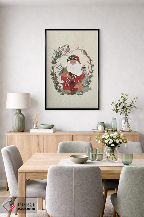 تابلو دکوراتیو کریسمس جنگلی اثر لورا کونیندیک - D5B