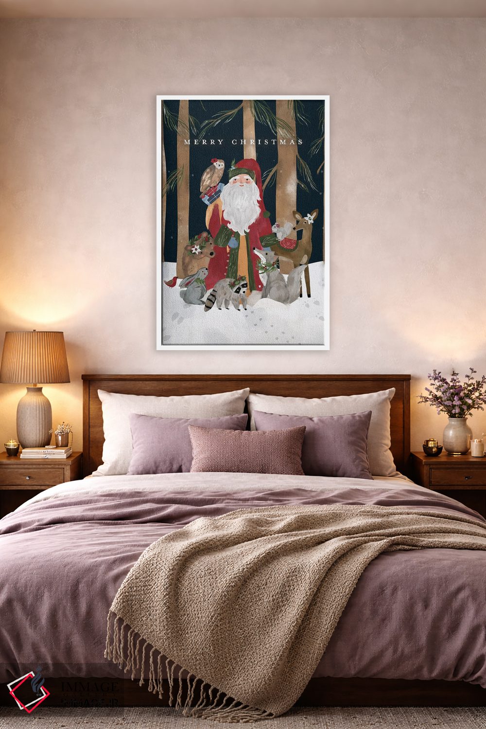 تابلو دکوراتیو کریسمس مبارک اثر لورا کونیندیک - D3W