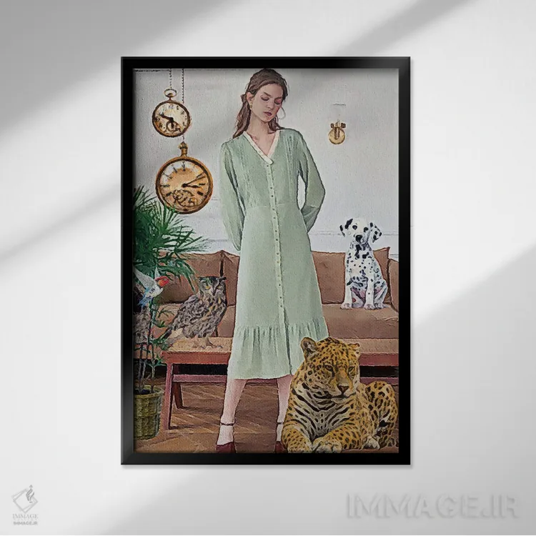 تابلو دکوراتیو عکس خانوادگی اثر لوسی کلیمنکو - نمای قابدار مشکی