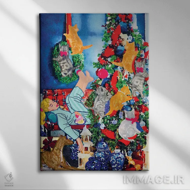 تابلو دکوراتیو چه کسی نگهبان را نگهبانی می کند؟ اثر لوسی کلیمنکو - نمای روبهرو روی دیوار