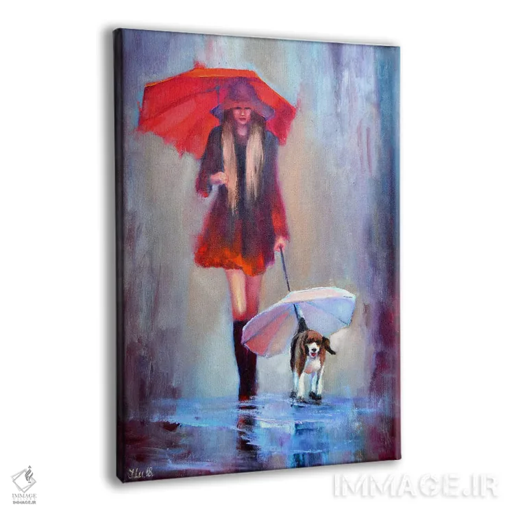 تابلو دکوراتیو شنل قرمزی اثر النا لوکینا - نمای پرسپکتیو محصول