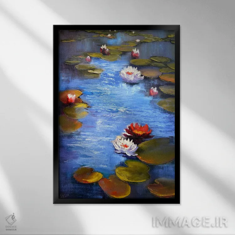 تابلو دکوراتیو برکه سانی اثر النا لوکینا - نمای قابدار مشکی