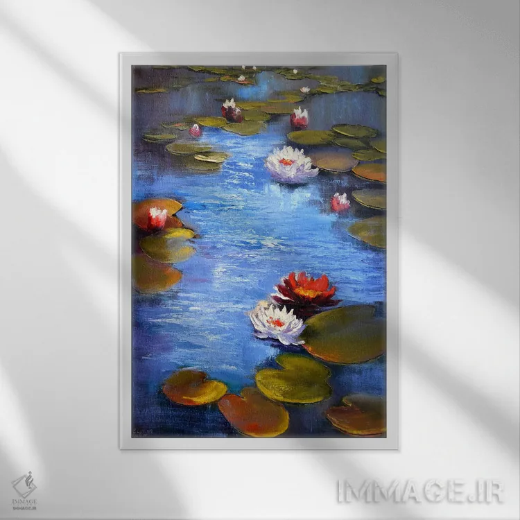 تابلو دکوراتیو برکه سانی اثر النا لوکینا - نمای قابدار سفید