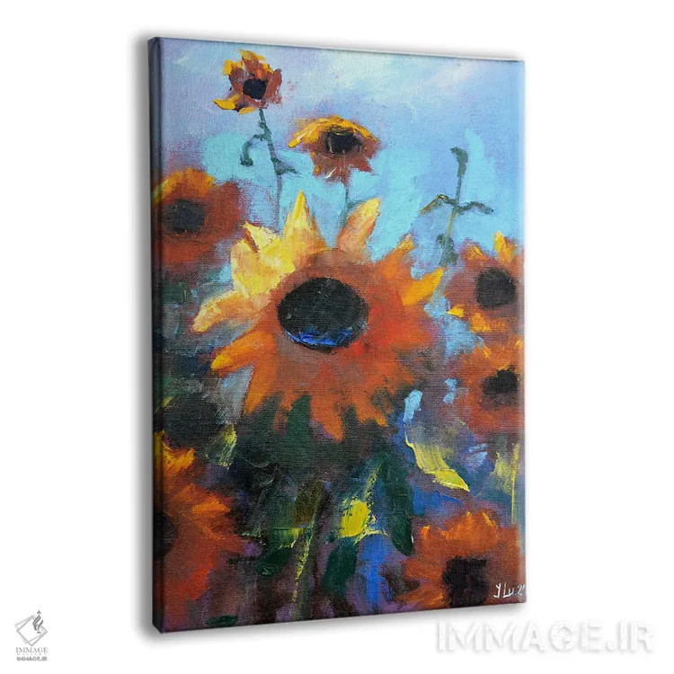تابلو دکوراتیو آفتابگردان ها II اثر النا لوکینا - نمای پرسپکتیو محصول