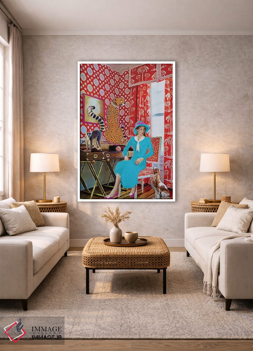 تابلو دکوراتیو اتاق نارنجی اثر لوسی کلیمنکو - D1W