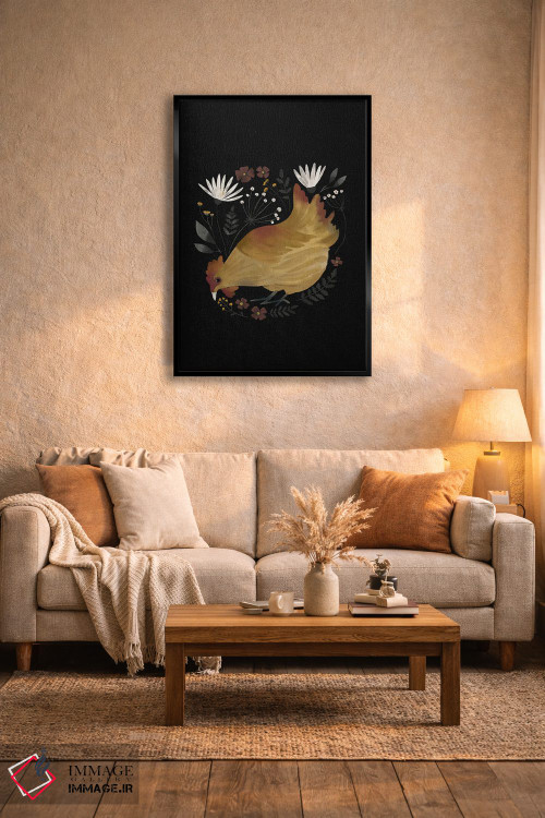 تابلو مدرن مرغ روستایی شماره ۱ اثر لورا کونیندیک - D4B