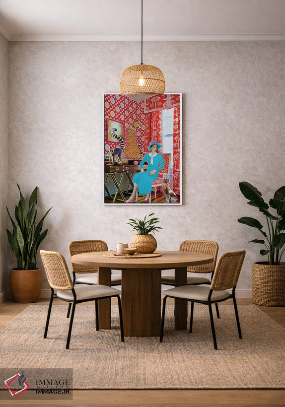 تابلو دکوراتیو اتاق نارنجی اثر لوسی کلیمنکو - D3W