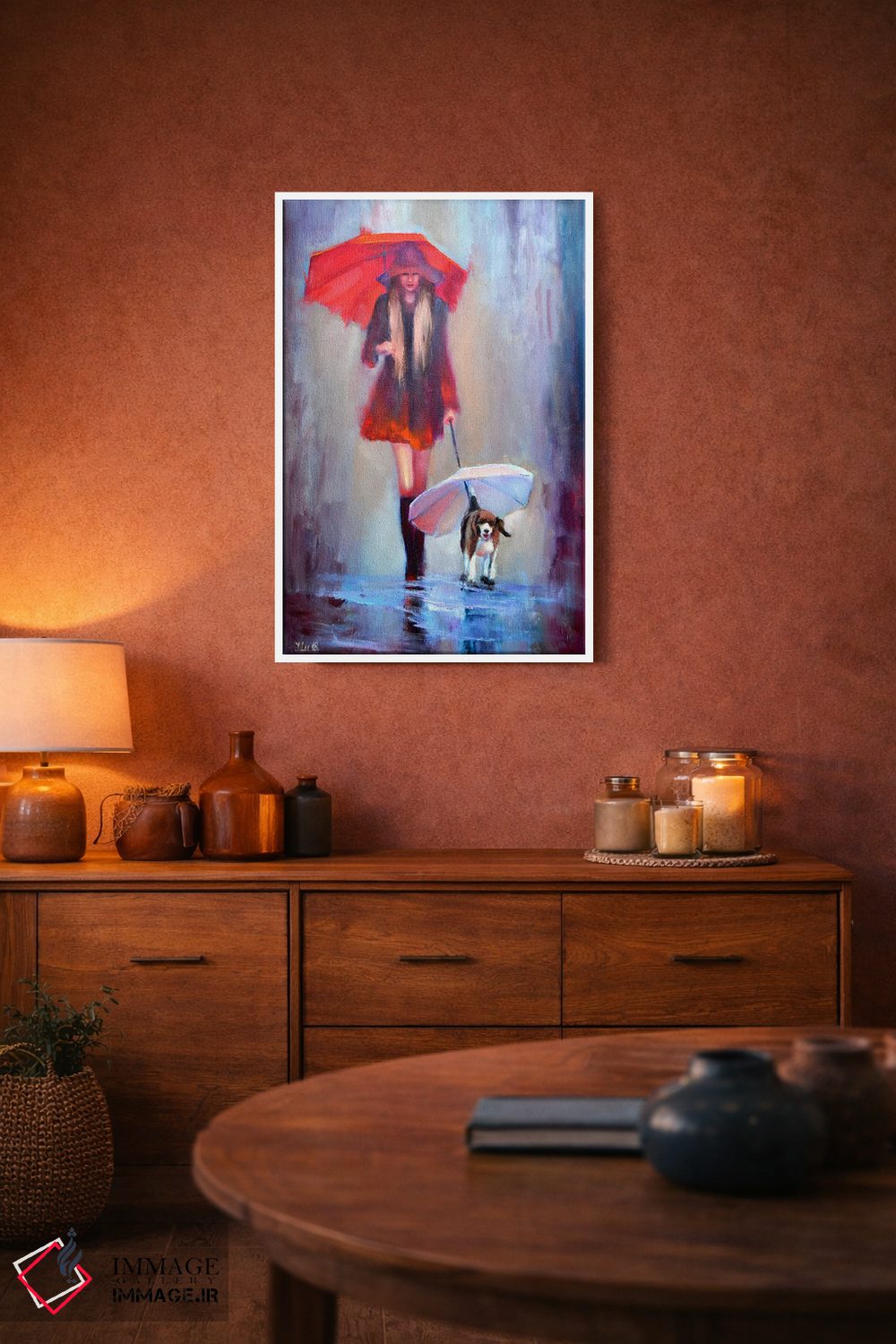 تابلو دکوراتیو شنل قرمزی اثر النا لوکینا - D3W