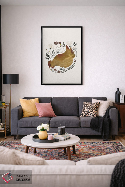 تابلو مدرن مرغ روستایی شماره ۲ اثر لورا کونیندیک - D2B