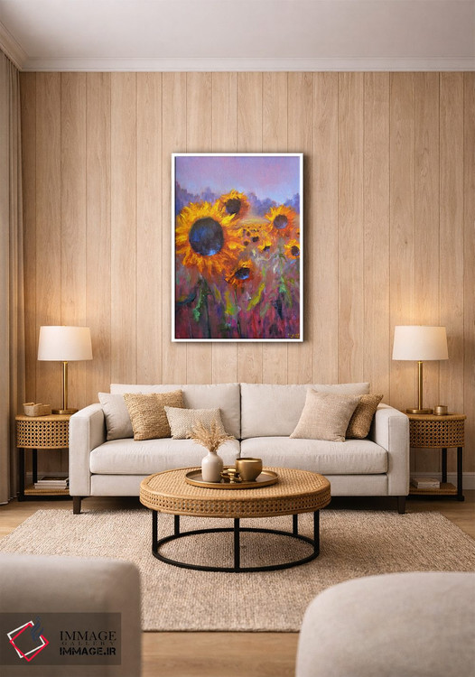 تابلو دکوراتیو فصل گل آفتابگردان اثر النا لوکینا - D1W