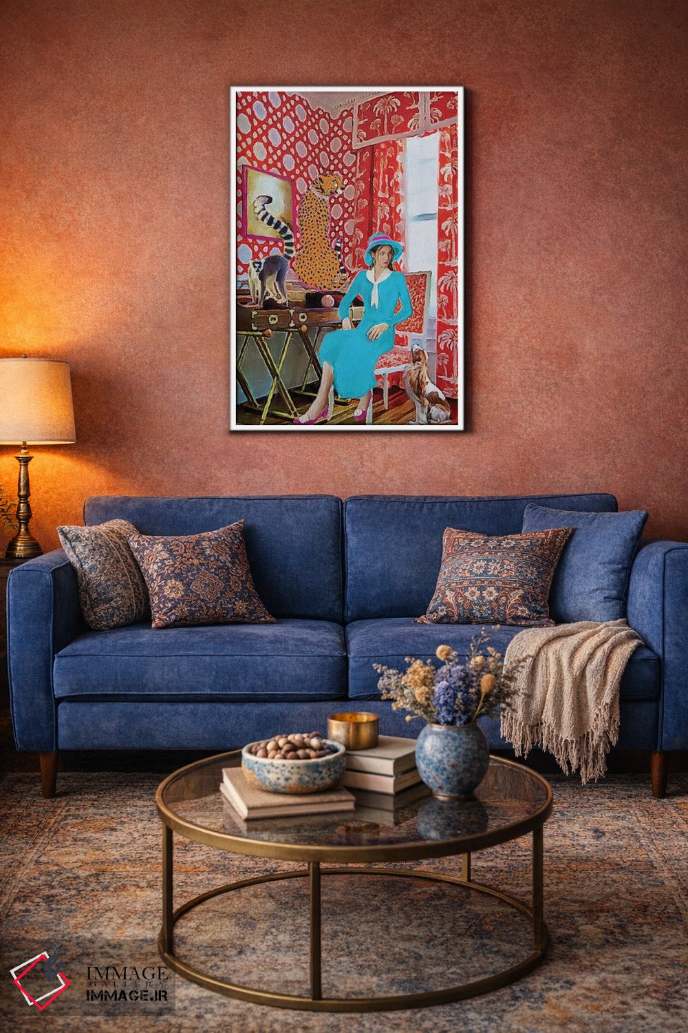 تابلو دکوراتیو اتاق نارنجی اثر لوسی کلیمنکو - D4W