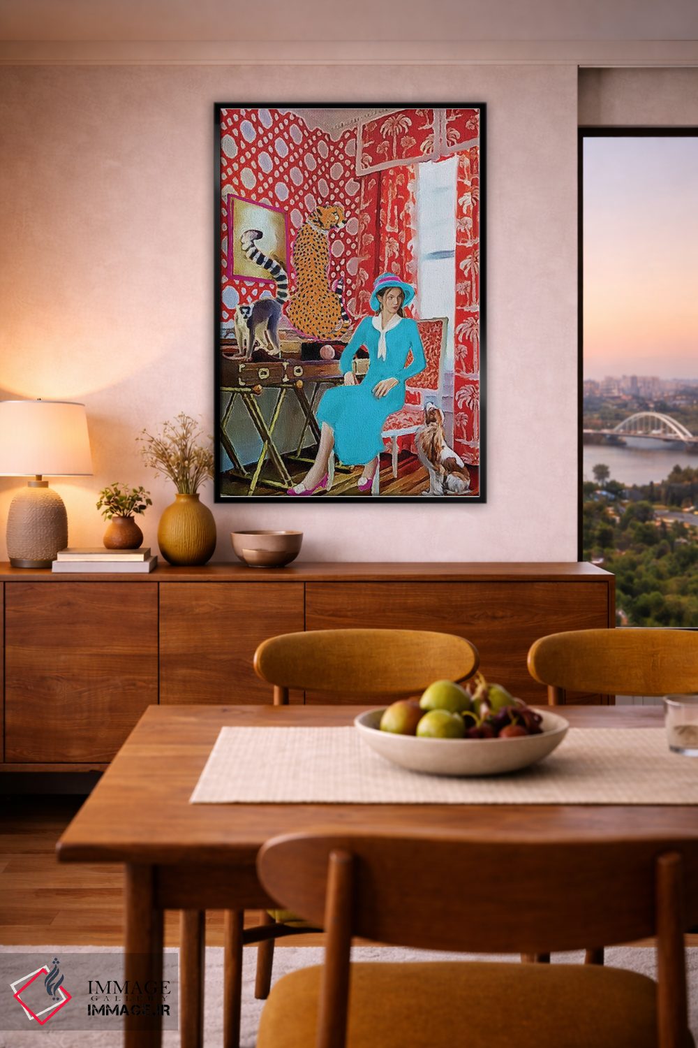 تابلو دکوراتیو اتاق نارنجی اثر لوسی کلیمنکو - D5B