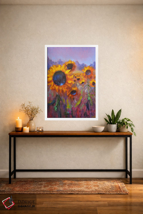 تابلو دکوراتیو فصل گل آفتابگردان اثر النا لوکینا - D2W