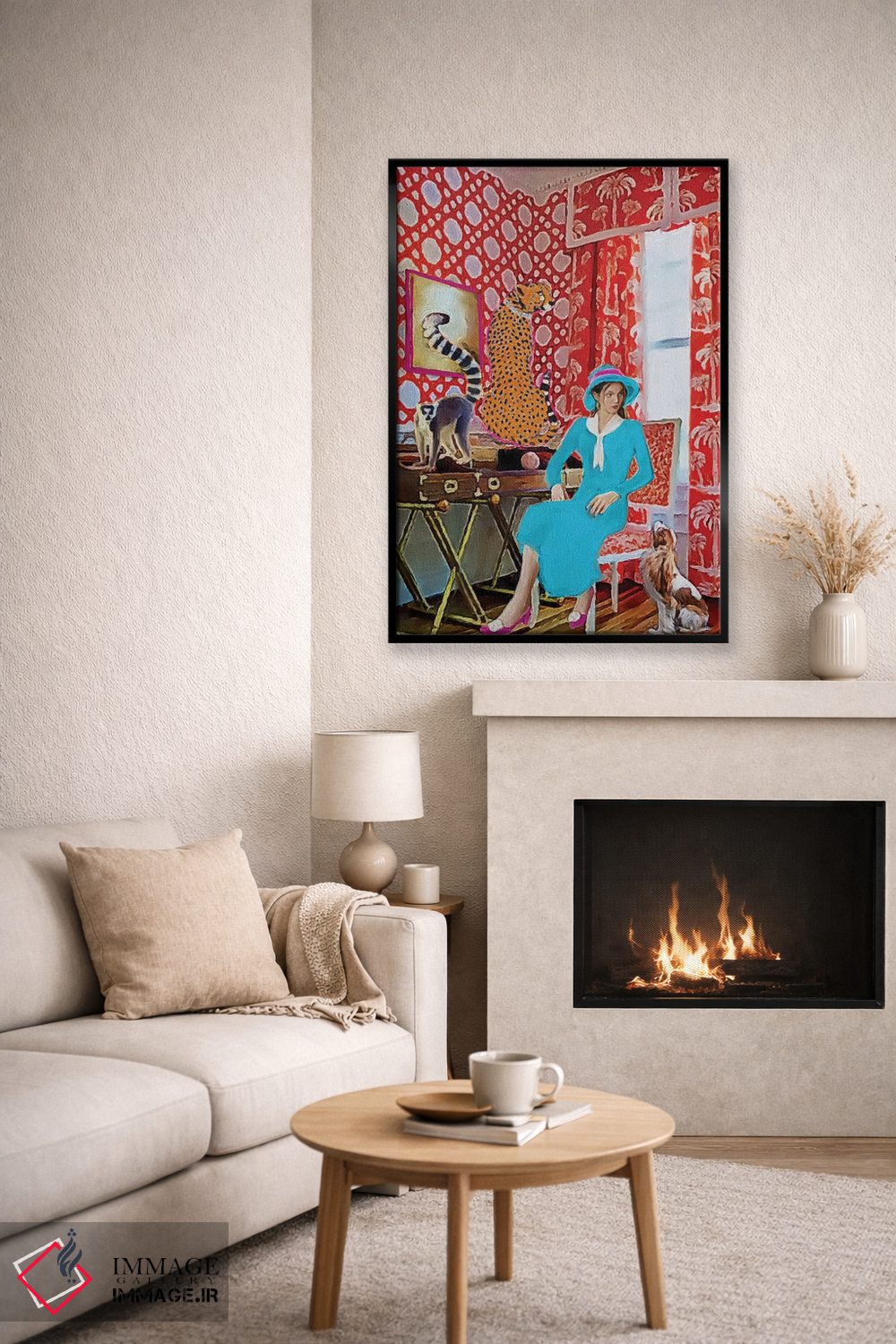 تابلو دکوراتیو اتاق نارنجی اثر لوسی کلیمنکو - D6B