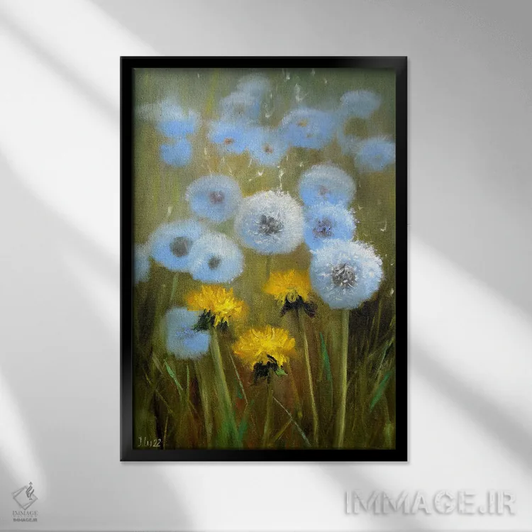 تابلو دکوراتیو لطافت اثر النا لوکینا - نمای قابدار مشکی